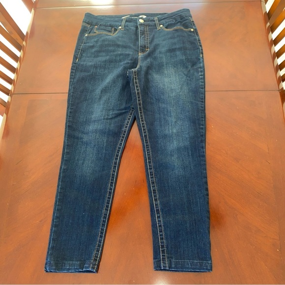 Seven7 Dark Blue Ankle Jeans - Picture 1 of 8